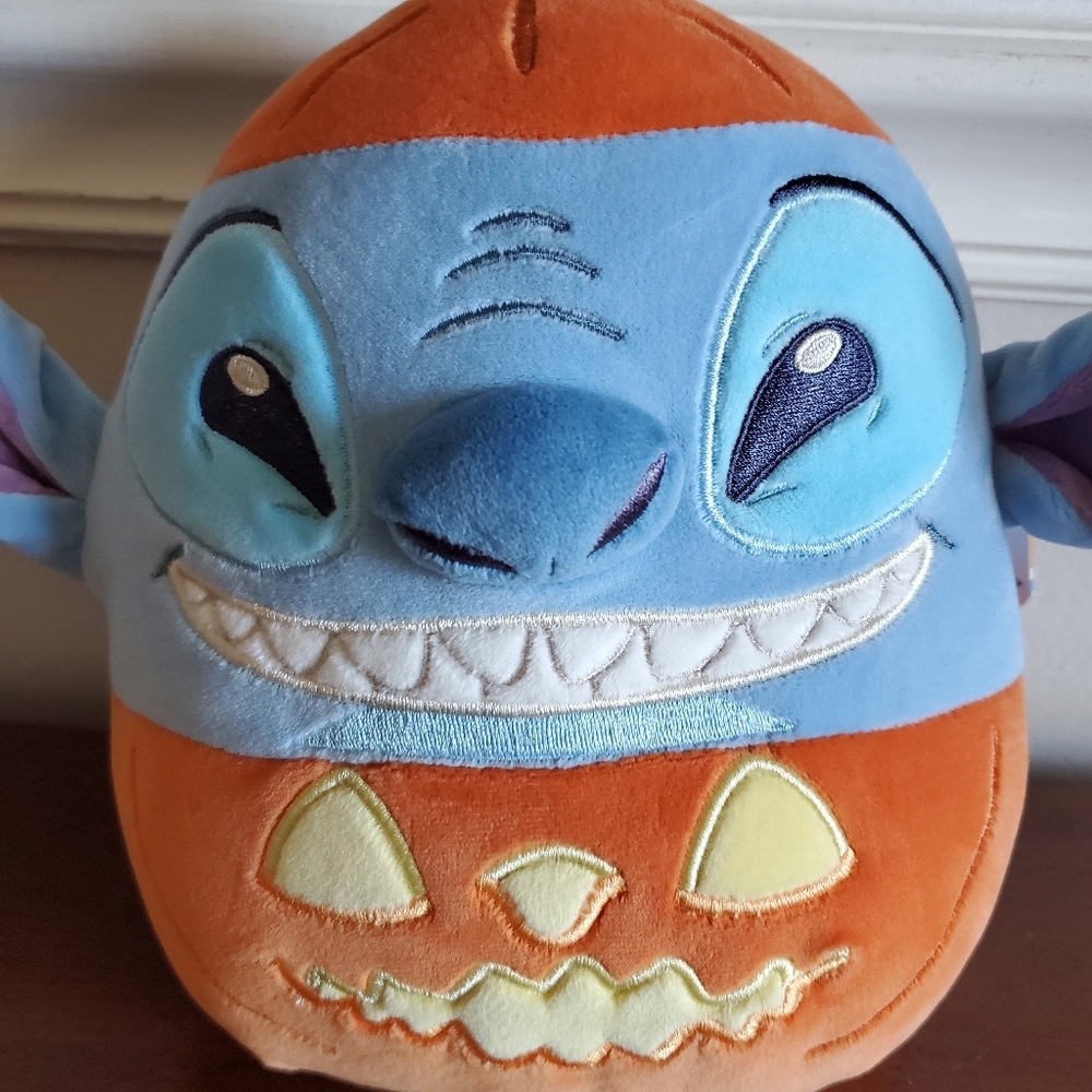 Squishmallows Stitch Pumpkin Halloween Plush 8" Inch Jazwares 2025 NWT NEW - Picture 3 of 7